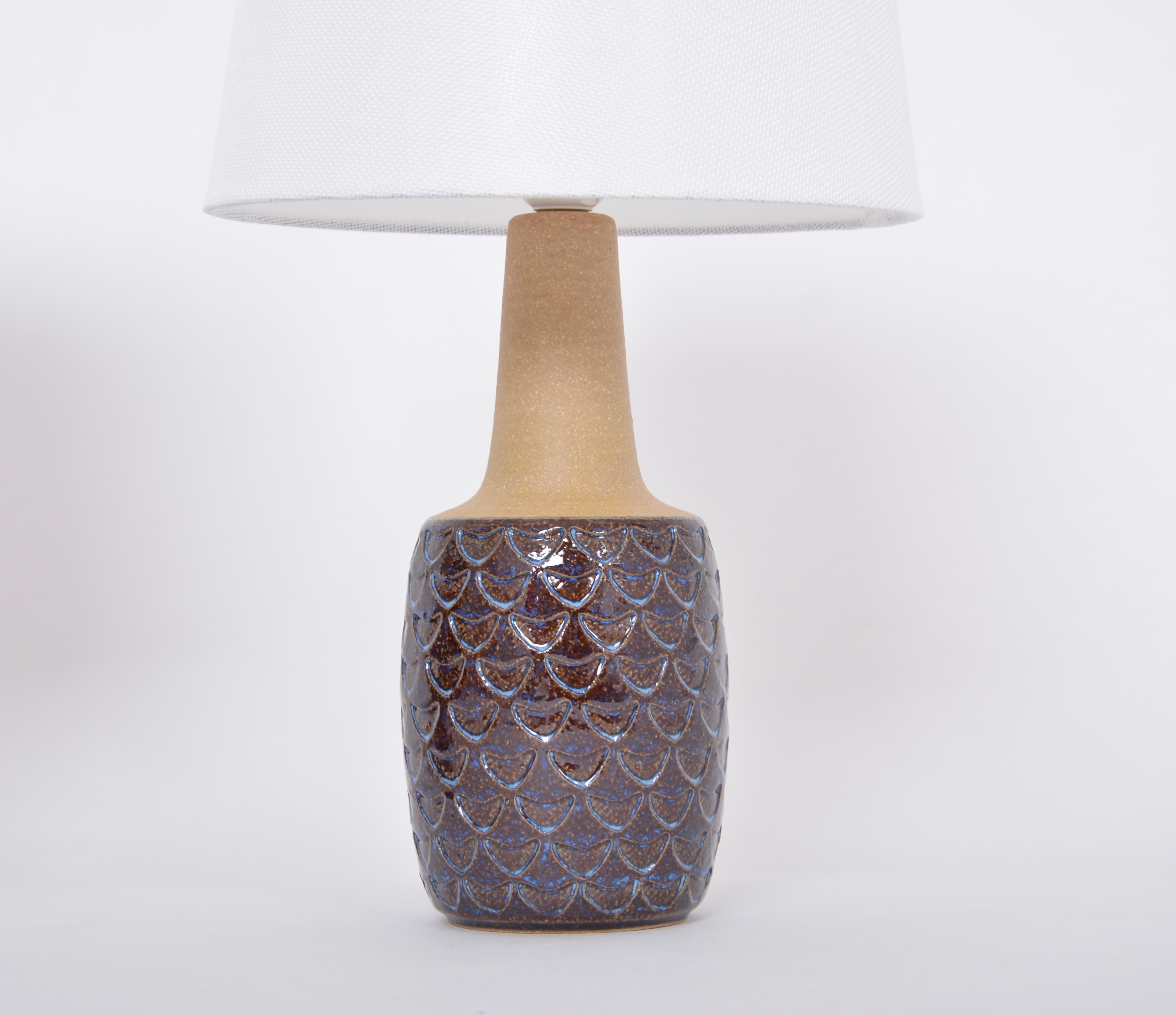 Danish Pair of Midcentury Handmade Stoneware Table Lamps by Einar Johansen for Soholm For Sale