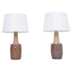 Pair of Midcentury Handmade Stoneware Table Lamps by Einar Johansen for Soholm
