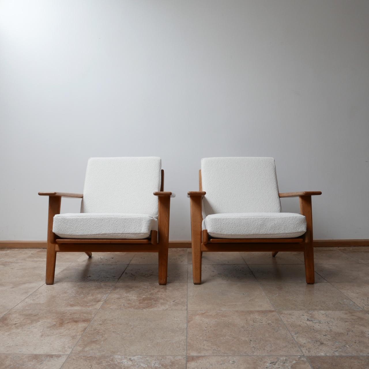 Swedish Pair of Midcentury Hans Wegener GE-290 Armchairs