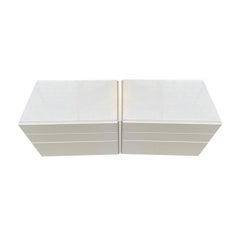 Pair of Mid Century High Gloss taupe Lacquer Lane Nightstands 2 Drawer
