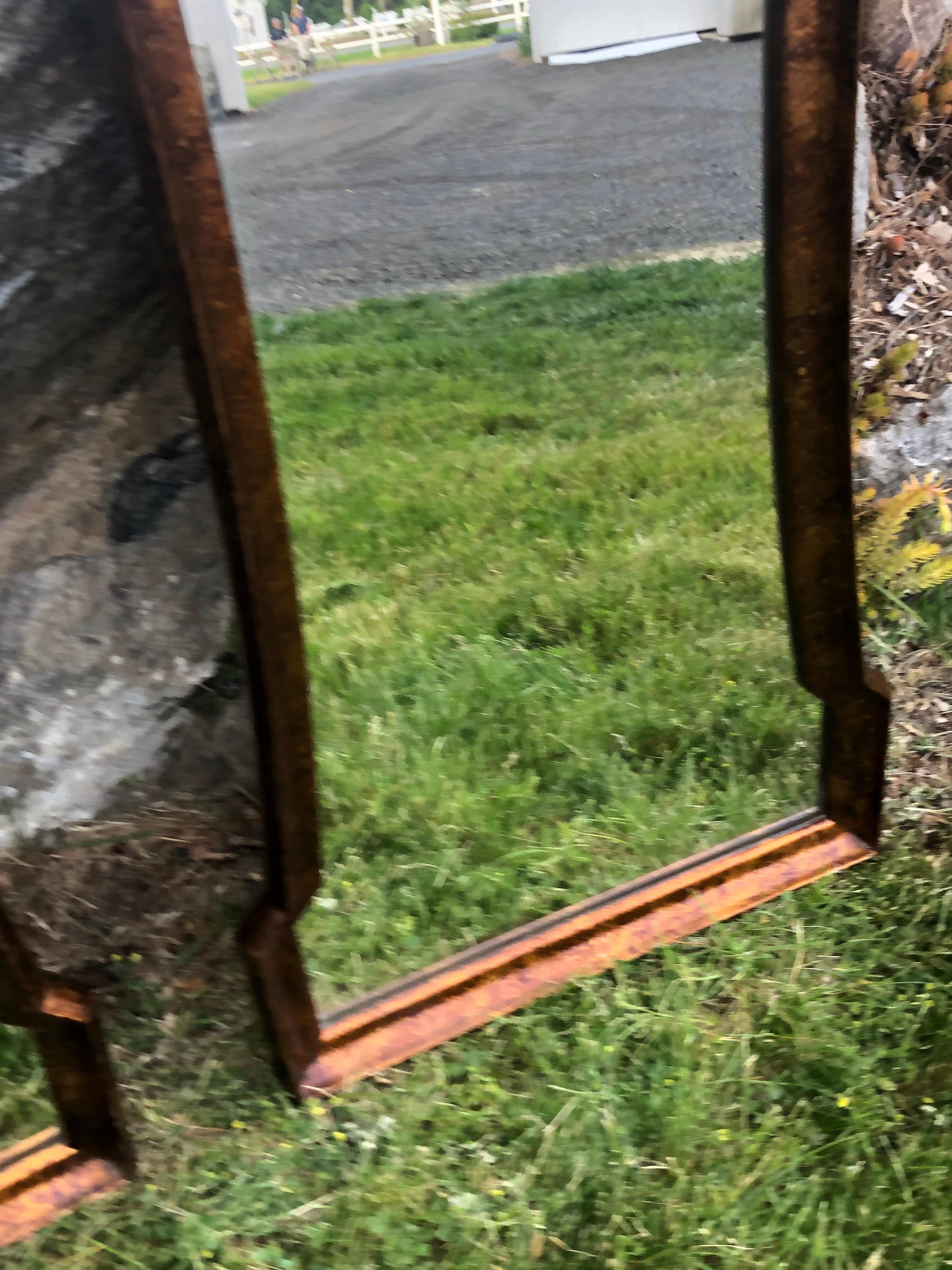 Pair of Mid Century Hourglass Mirrors attributed to Weiman For Sale 9