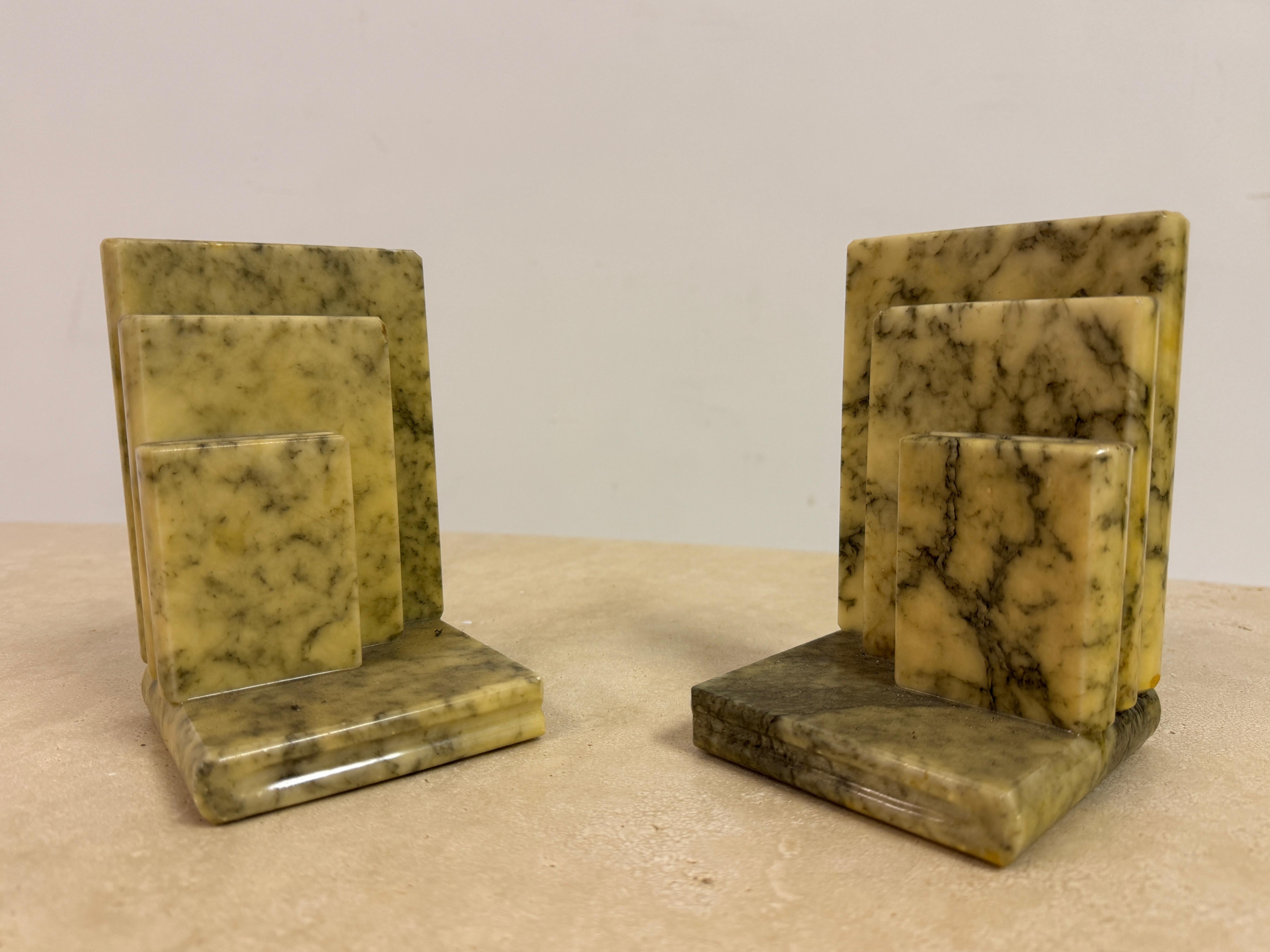 Pair of Mid Century Italian Alabaster Bookends For Sale 6