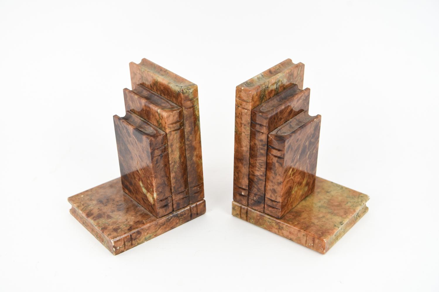 alabaster bookends made in italy