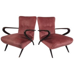 Pair of Midcentury Italian Armchairs by Paolo Buffa