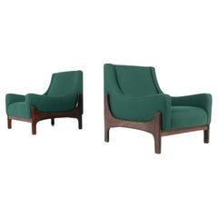 Pair of Mid-Century Italian Armchairs, 1960s - New Upholstery