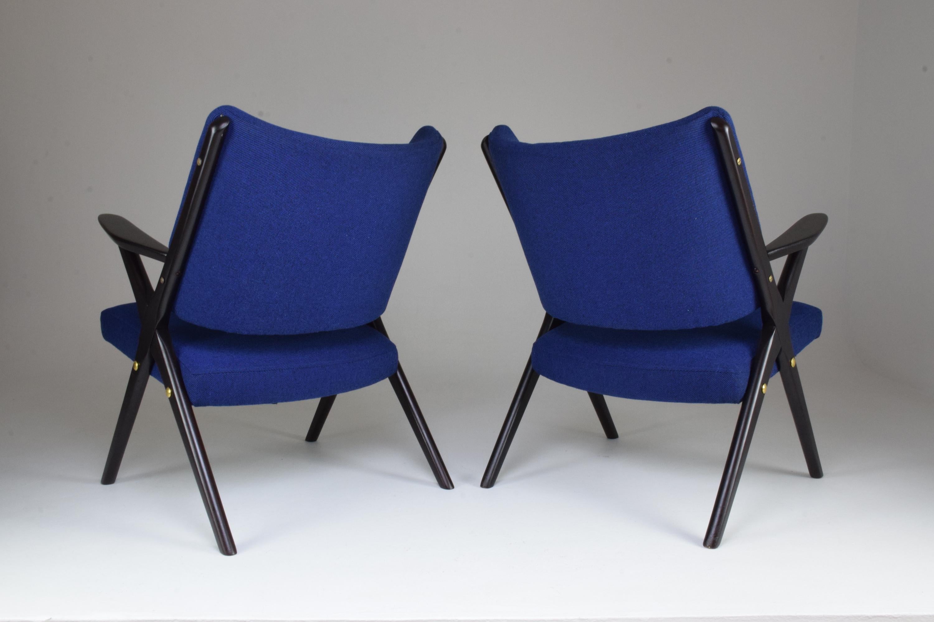 20th Century Pair of Midcentury Italian Armchairs by Dal Vera, 1950s