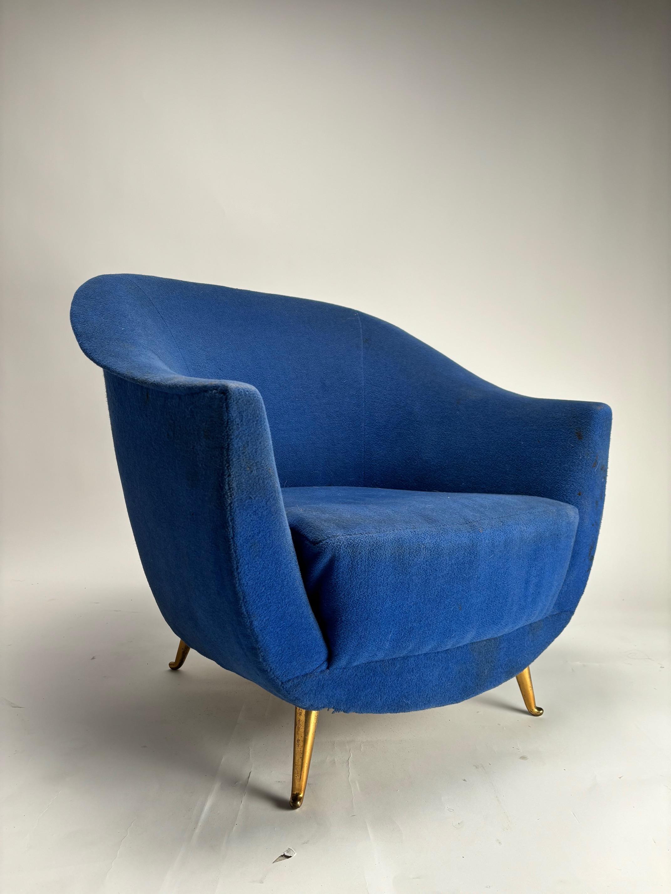 Mid-Century moderno Coppia di poltrone italiane di metà secolo di Isa, personalizzabili in vendita