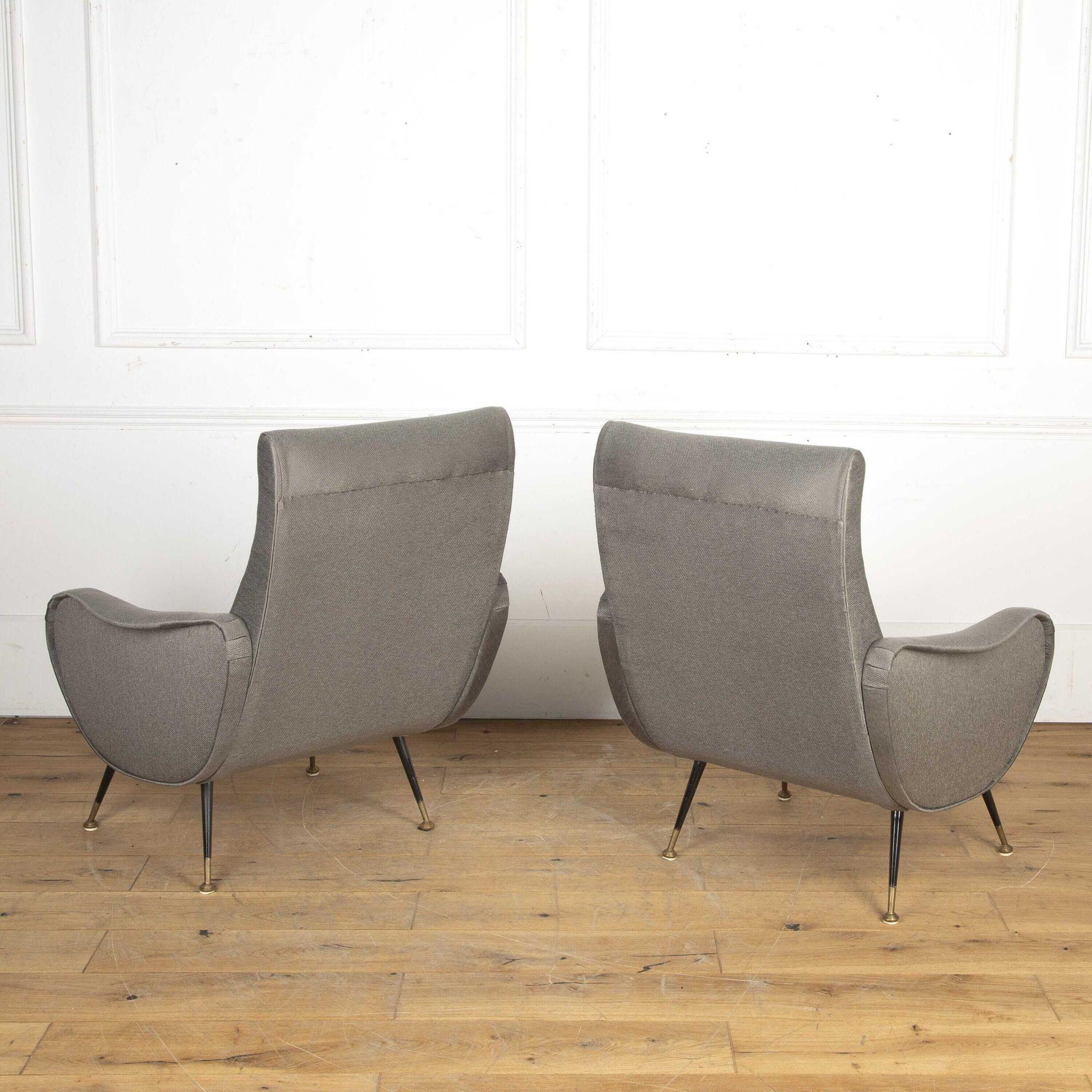 Pair of Midcentury Italian Armchairs In Good Condition In Gloucestershire, GB