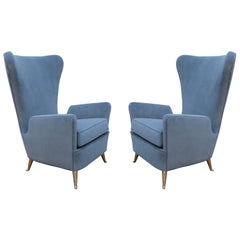 Paire de fauteuils italiens du milieu du siècle dernier