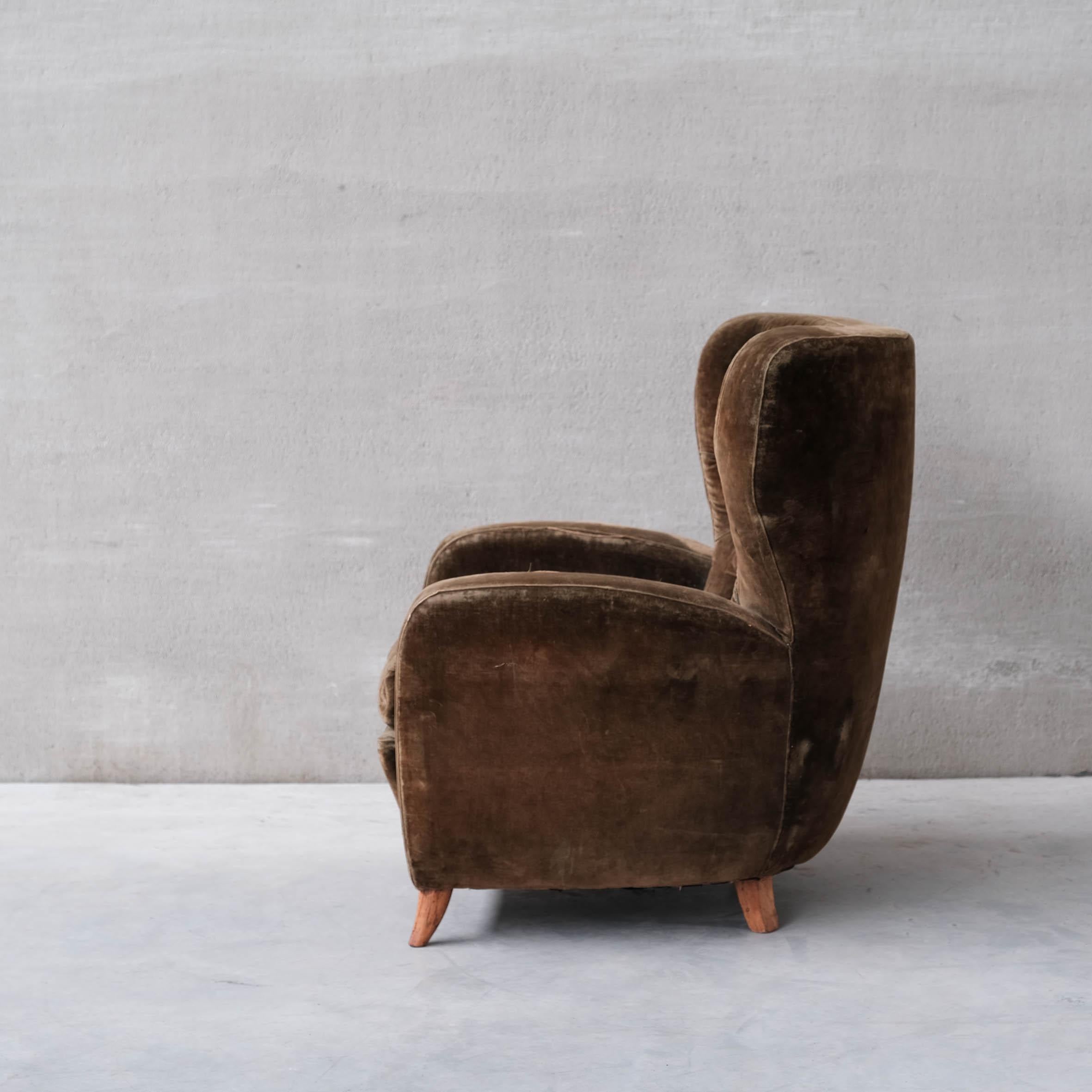Mid-Century Modern Pair of Mid-Century Italian Armchairs, 'Upholstery Project'