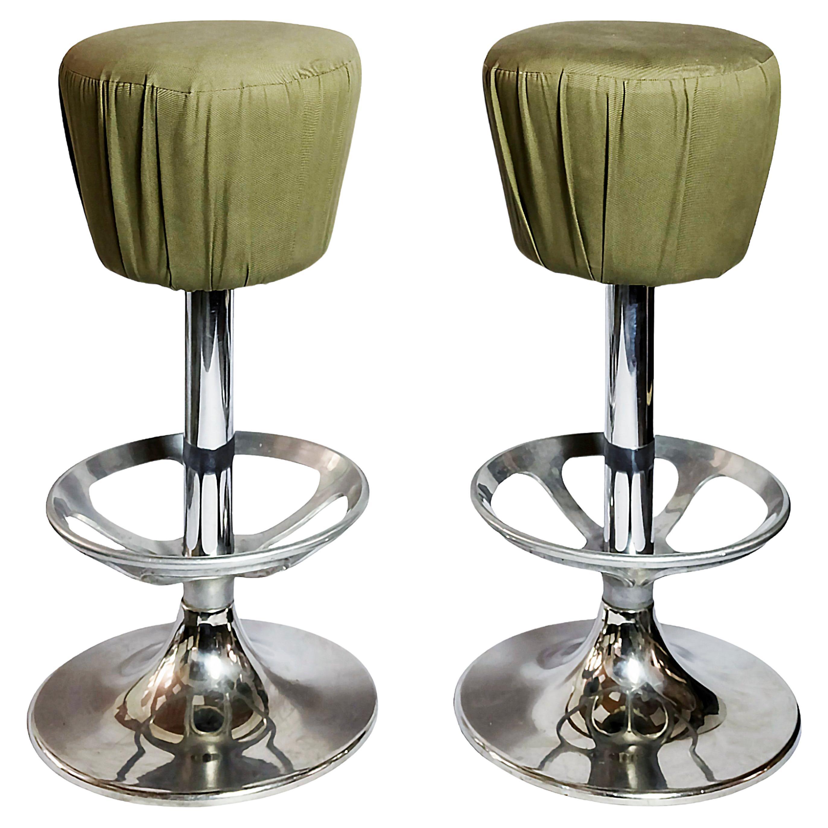 Pair of Mid-Century Italian Bar Stools/Chairs