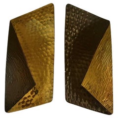 Pair of Mid-Century Italian Brass & Gilt Door Handles