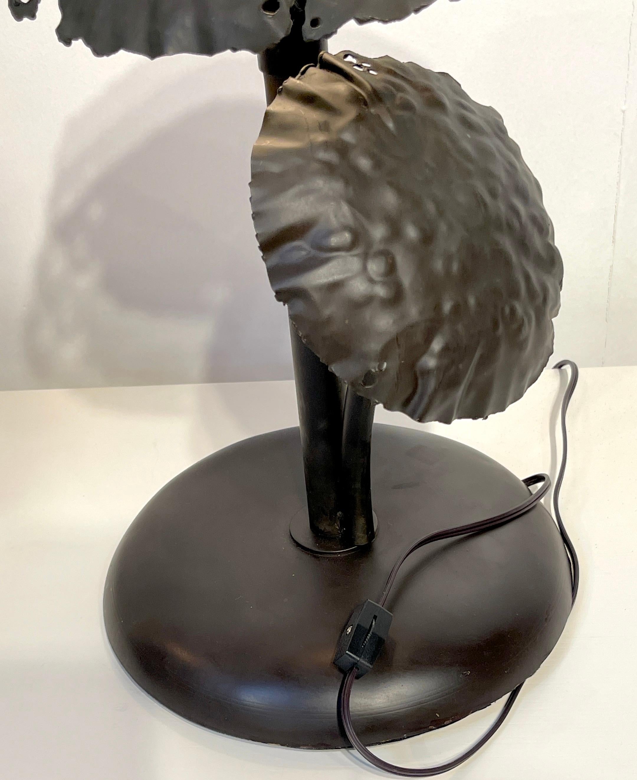 Pair of Mid-Century Italian Bronze Mushroom Lamps 2