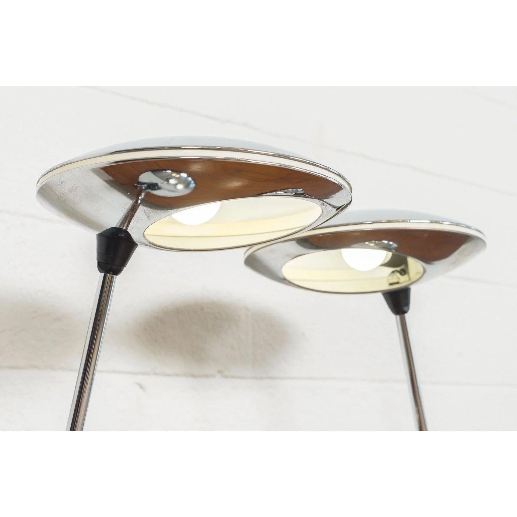 Pair of Midcentury Italian Chrome Table Lamps, 1960s 2