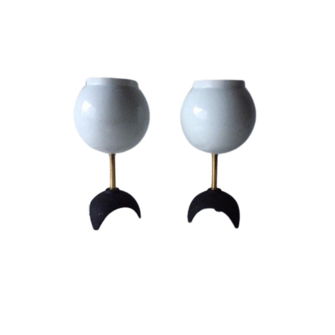 Pair of Mid Century Italian Designer Lamps For Sale