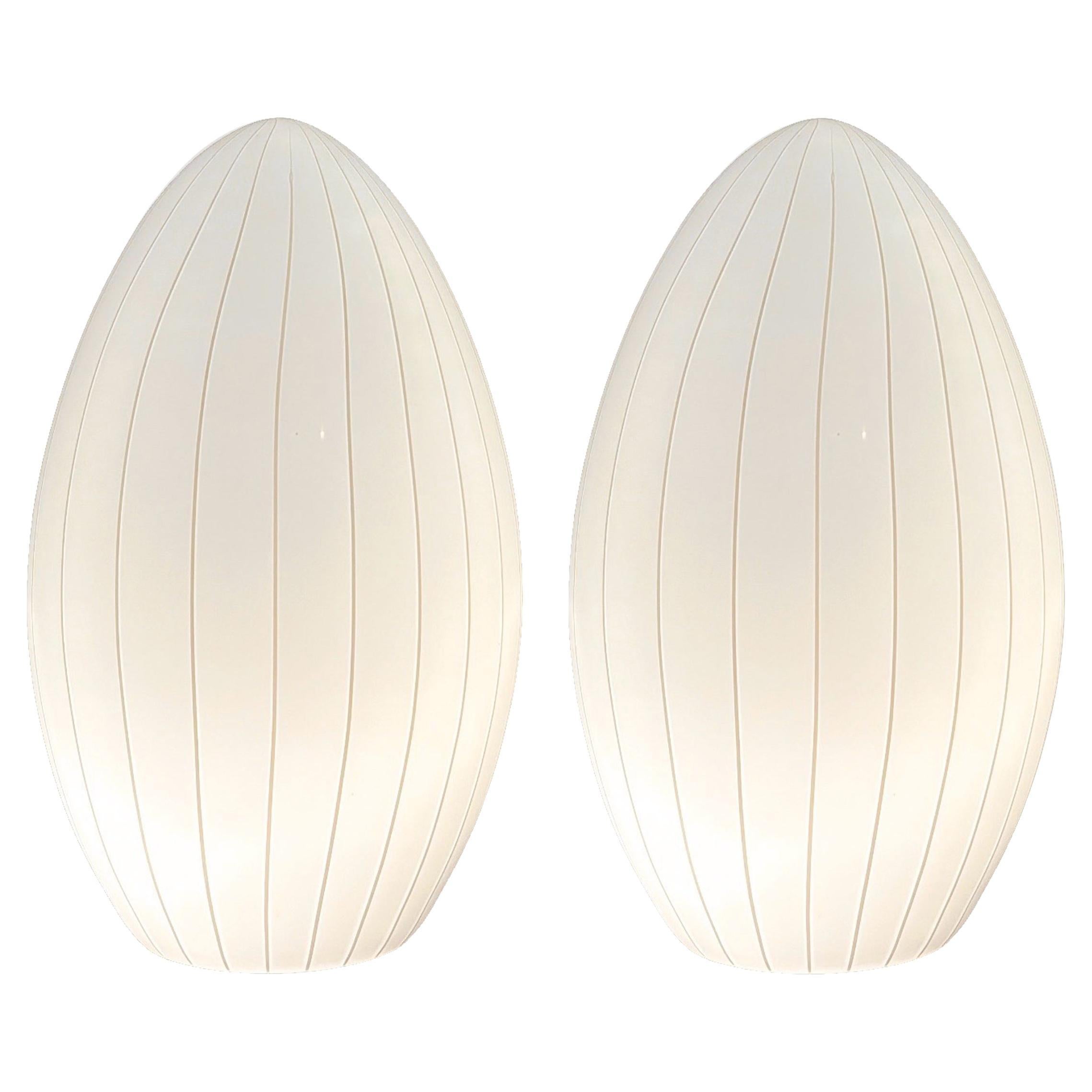 Paire de lampes italiennes en éffetre de Murano du milieu du siècle dernier