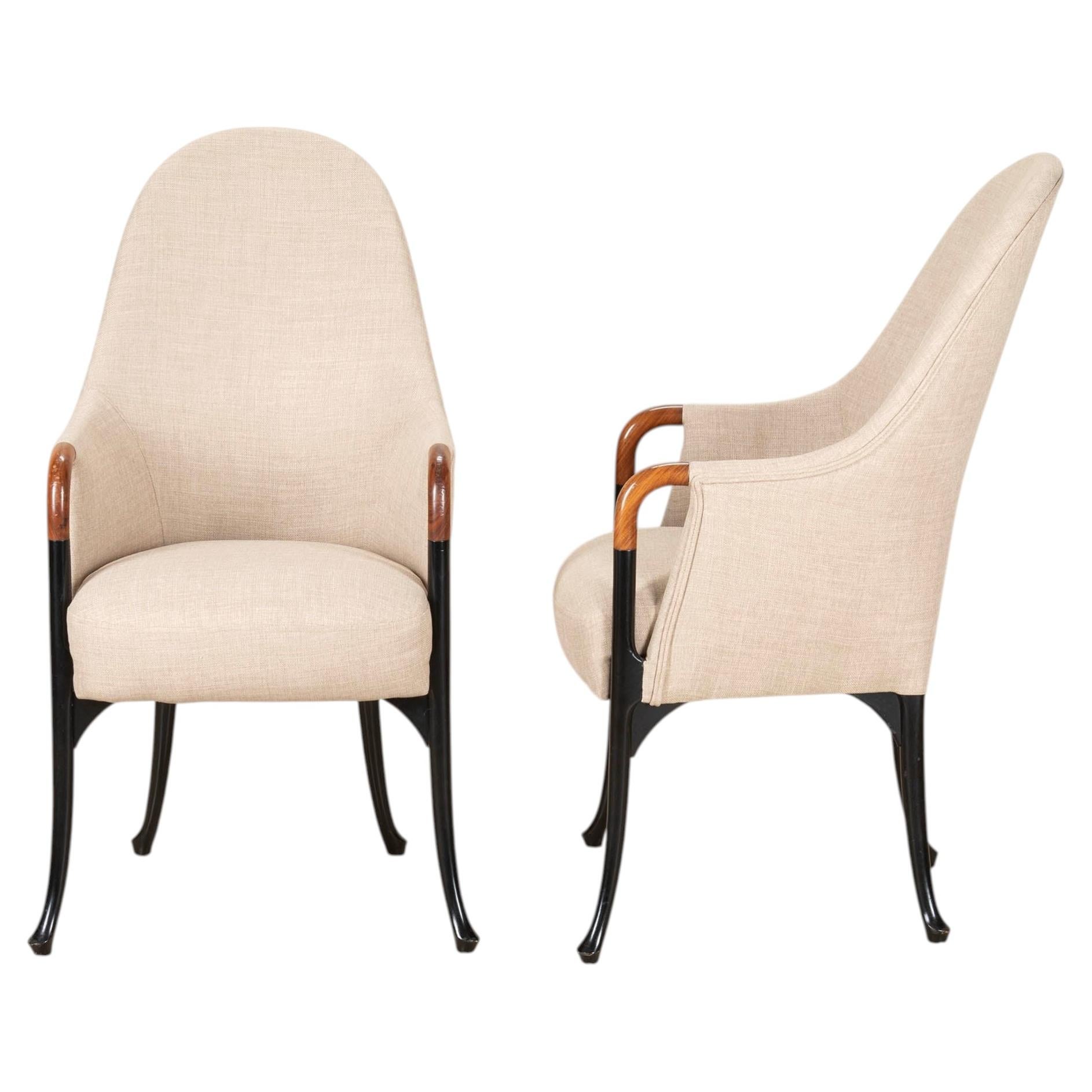 Pair of Mid-Century Italian Giorgetti Chairs