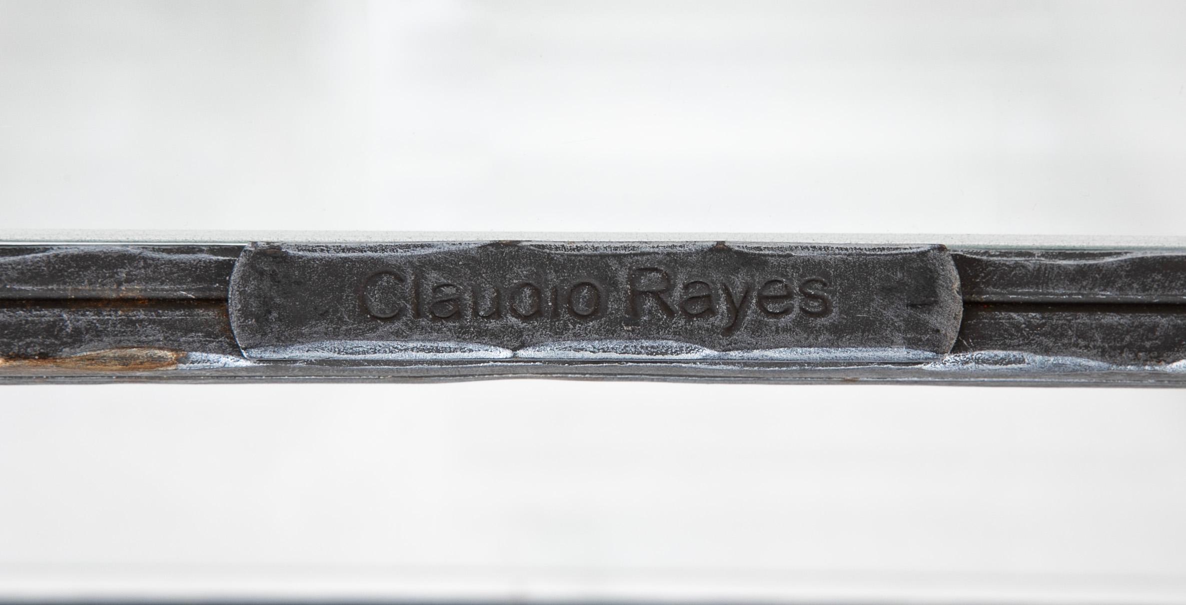 Pareja de mesas auxiliares italianas de hierro de mediados de siglo de Claudio Rayes en venta 7