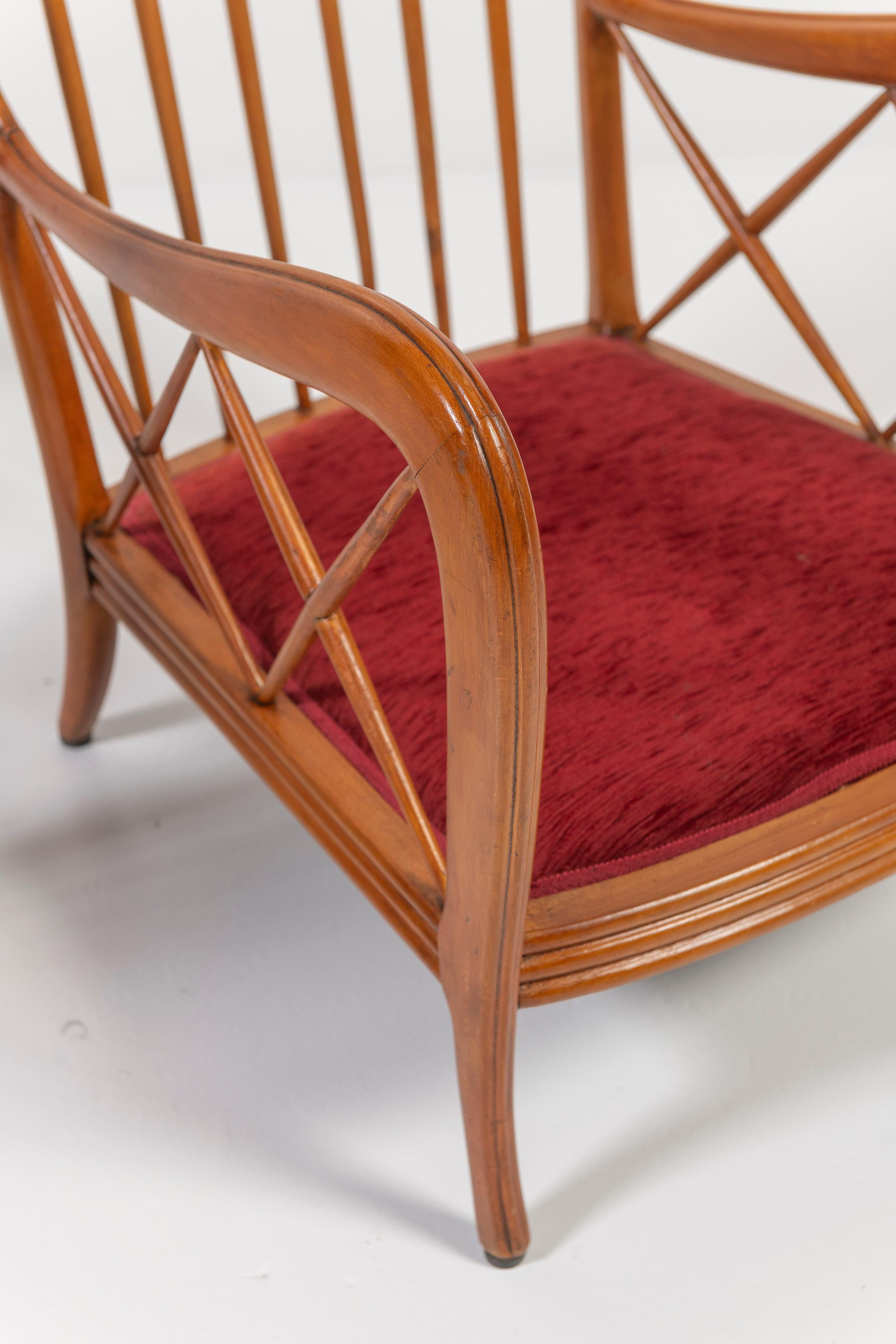 Pair of Mid-Century Italian Lounge Chairs by Paolo Buffa 6
