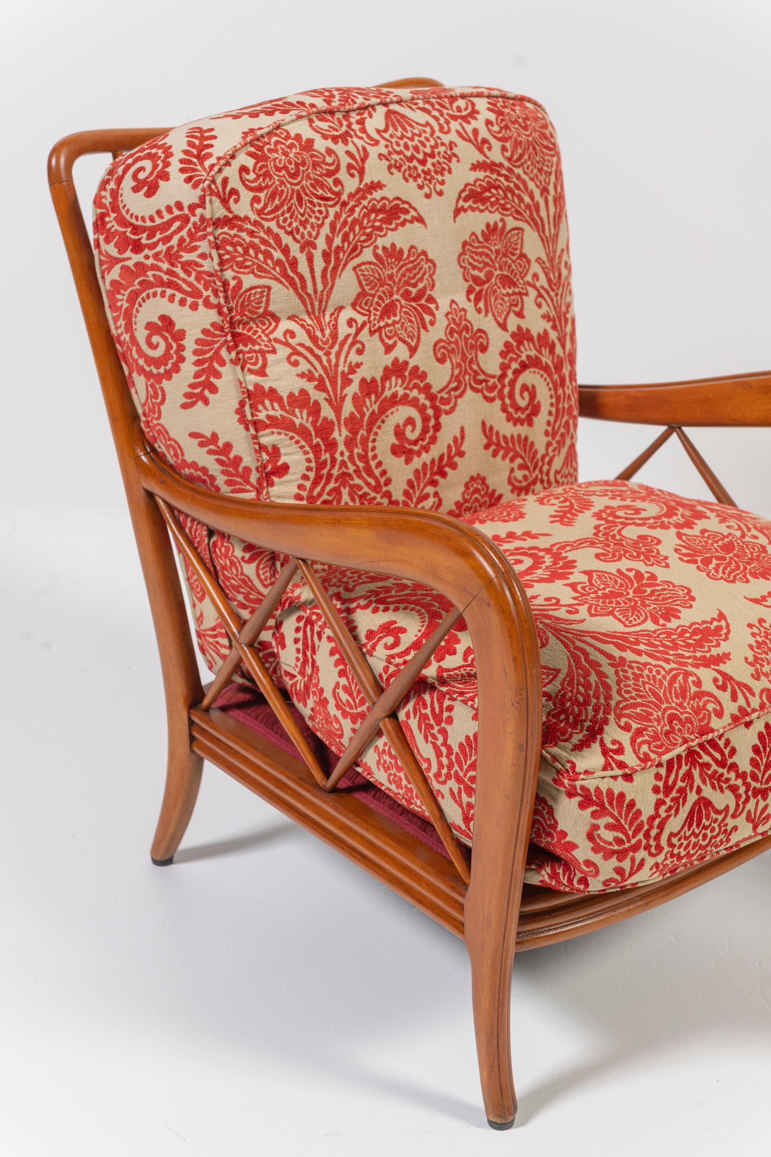 Mid-Century Modern Pair of Mid-Century Italian Lounge Chairs by Paolo Buffa