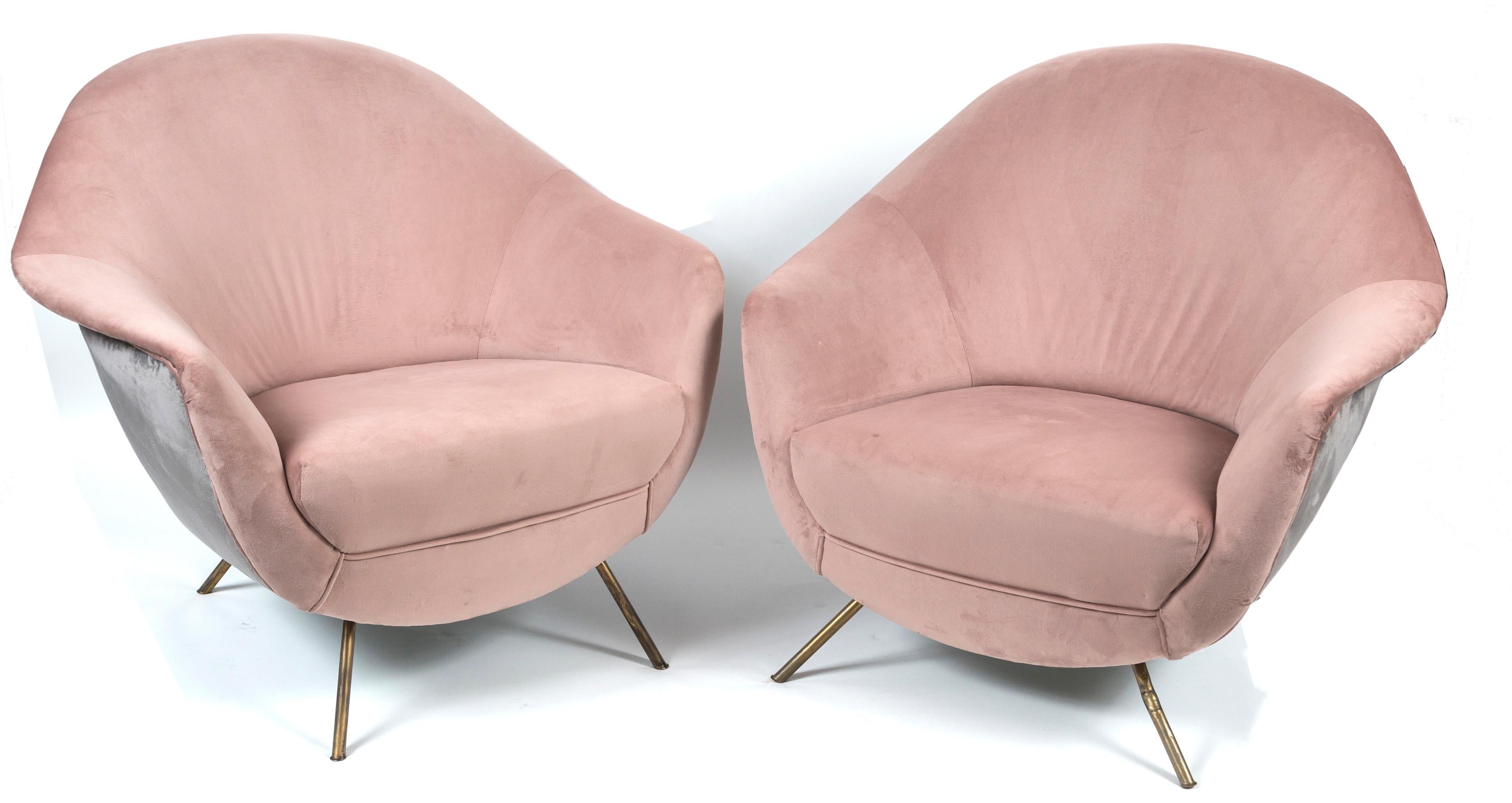 Pair of Mid Century Italian Lounge Chairs 2