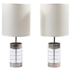 Pair of Midcentury Italian Lucite Table Lamps