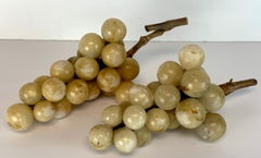 Pair of Midcentury Italian Marble Grapes Sculptures