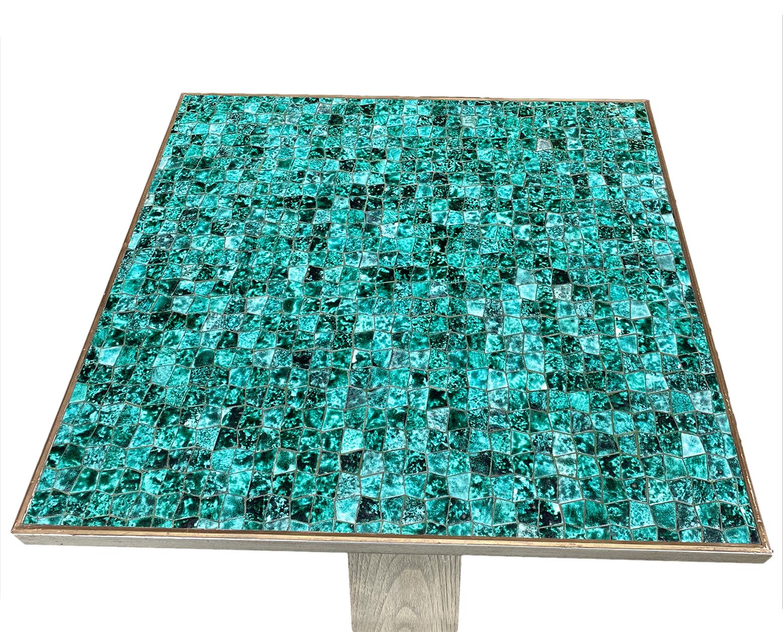 Pair of Mid Century Italian Mosaic Tables In Good Condition For Sale In New York, NY