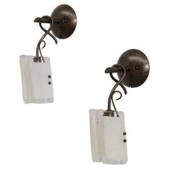 Pair of Mid-Century Italian Murano Glass Wall Lights