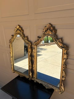 Pair of Mid-Century Italian Neoclassical Giltwood Mirrors