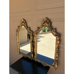 Pair of Mid-Century Italian Neoclassical Giltwood Mirrors