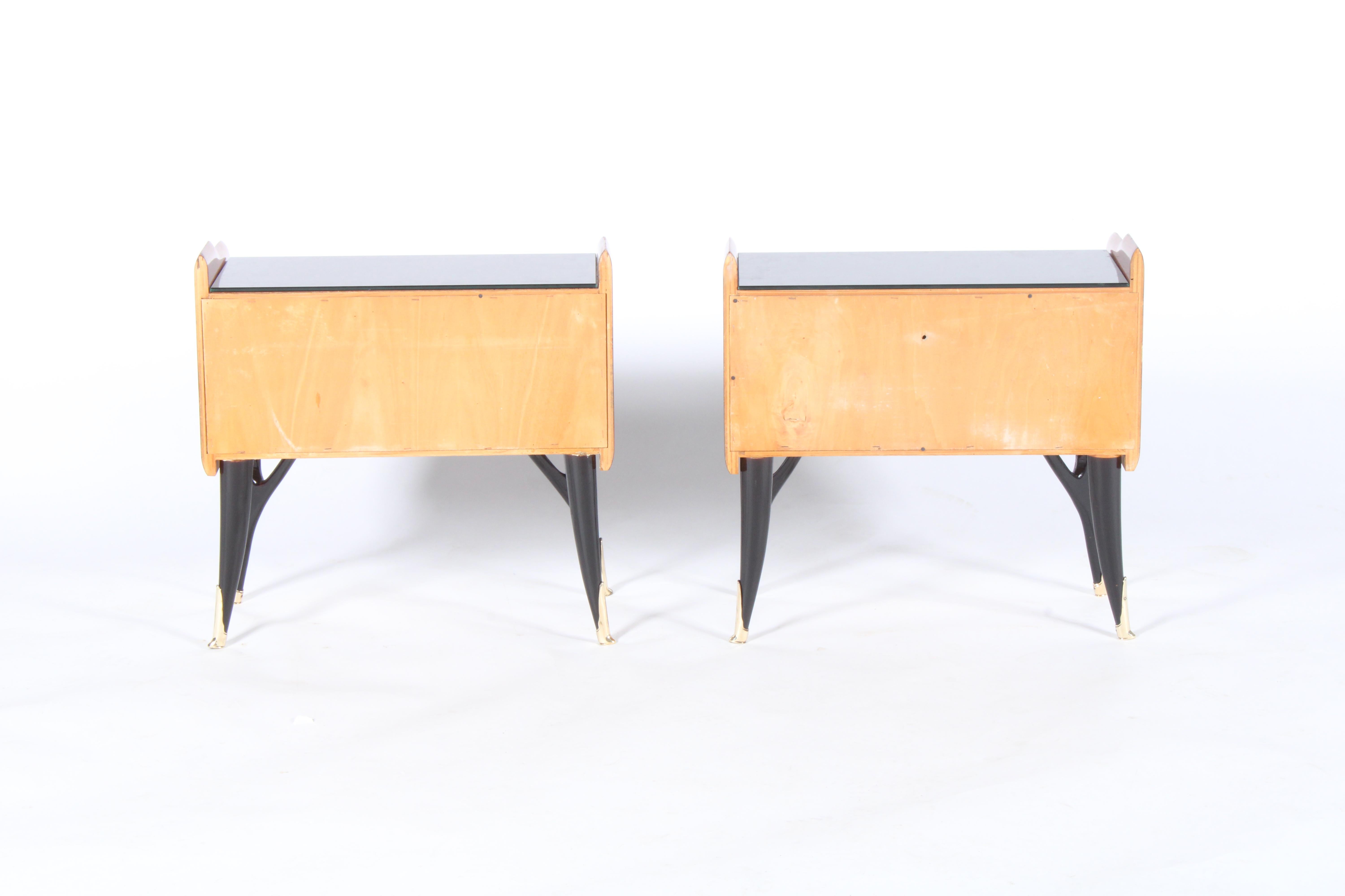 Pair of Midcentury Italian Nightstands in the Manner of Ico Parisi For Sale 5