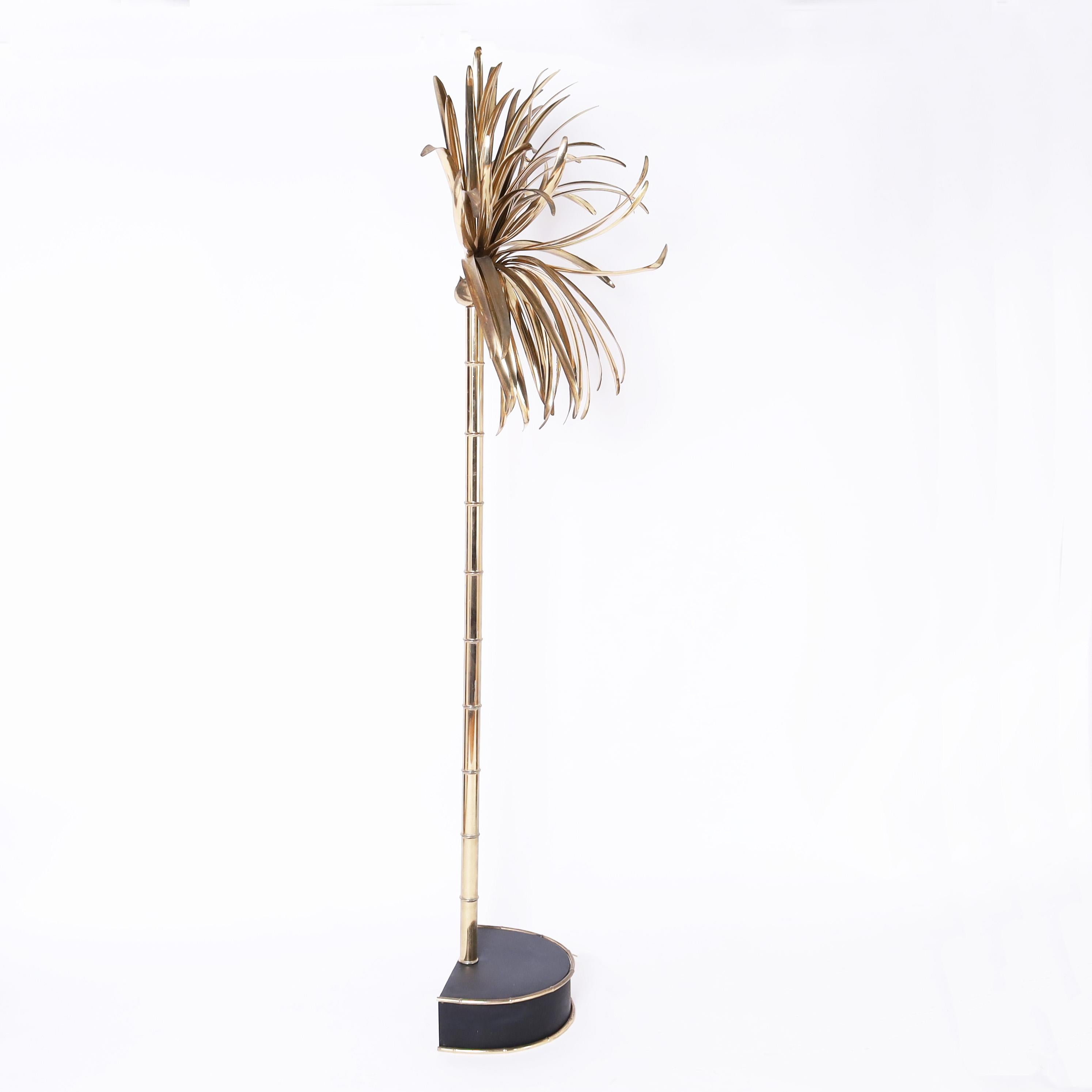 Mid-Century Modern Pair of Mid Century Italian Palm Tree Floor Lamps