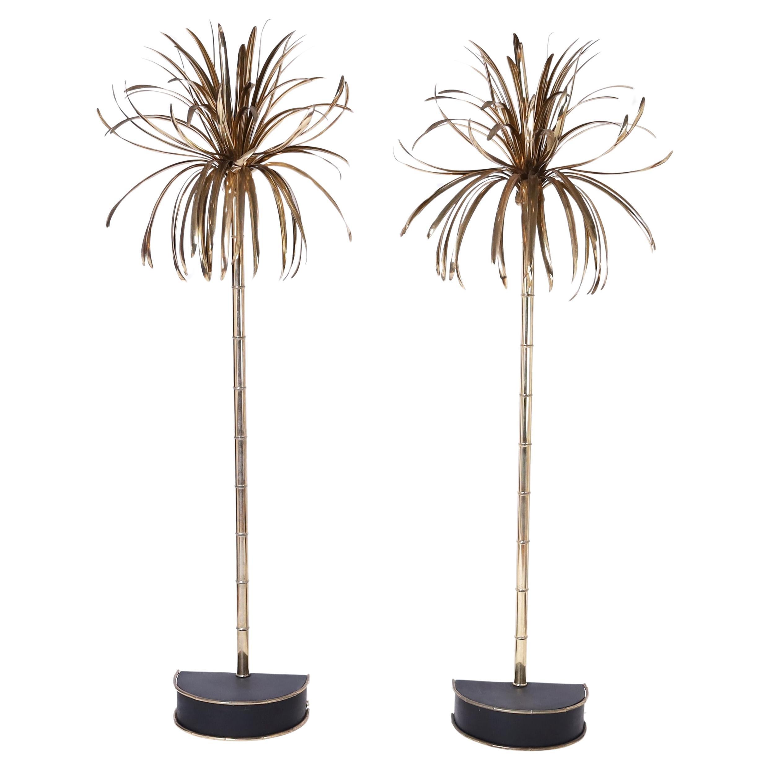 Pair of Mid Century Italian Palm Tree Floor Lamps