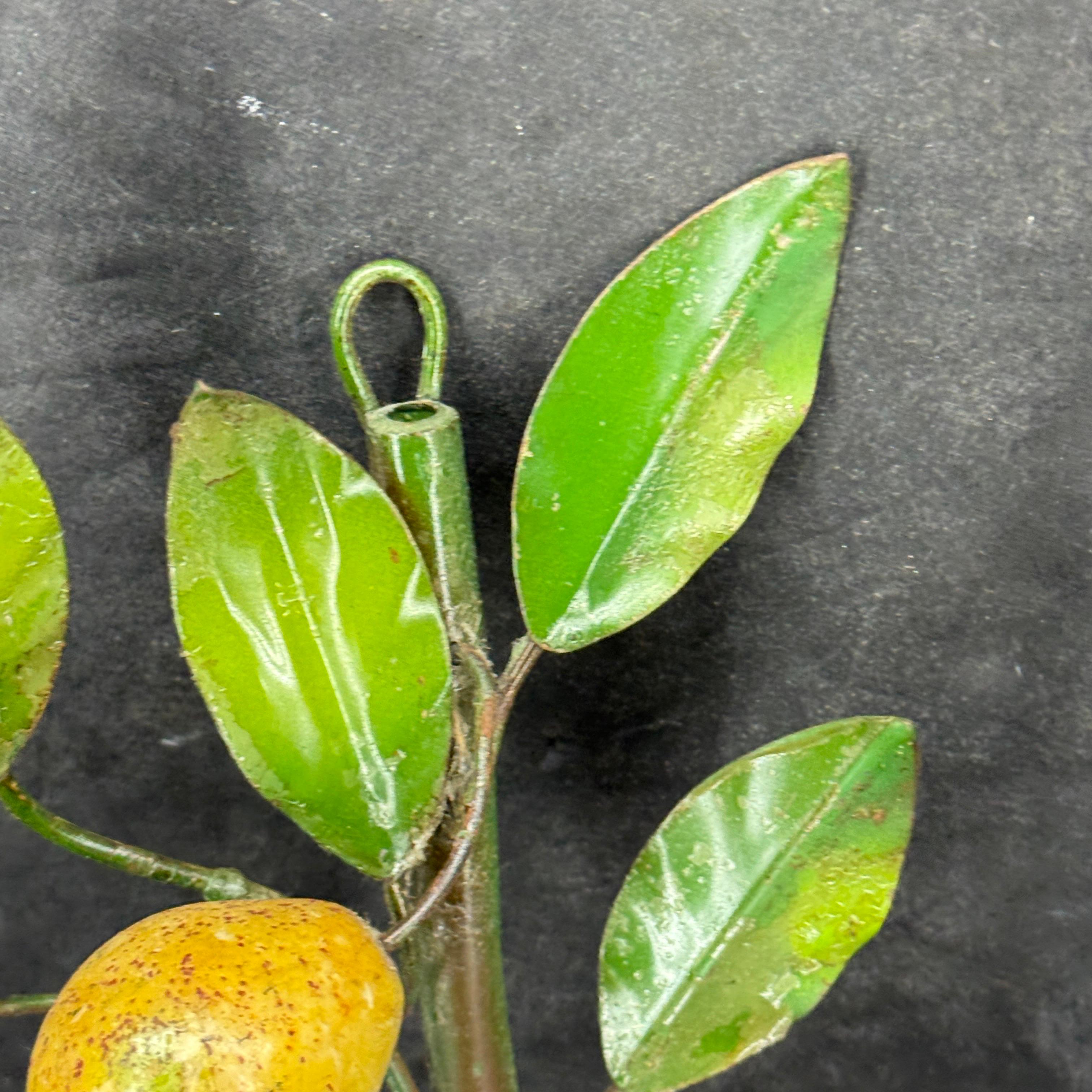 Pair of Mid-Century Italian Pear Fruit Metal Candle Wall Sconces en vente 4