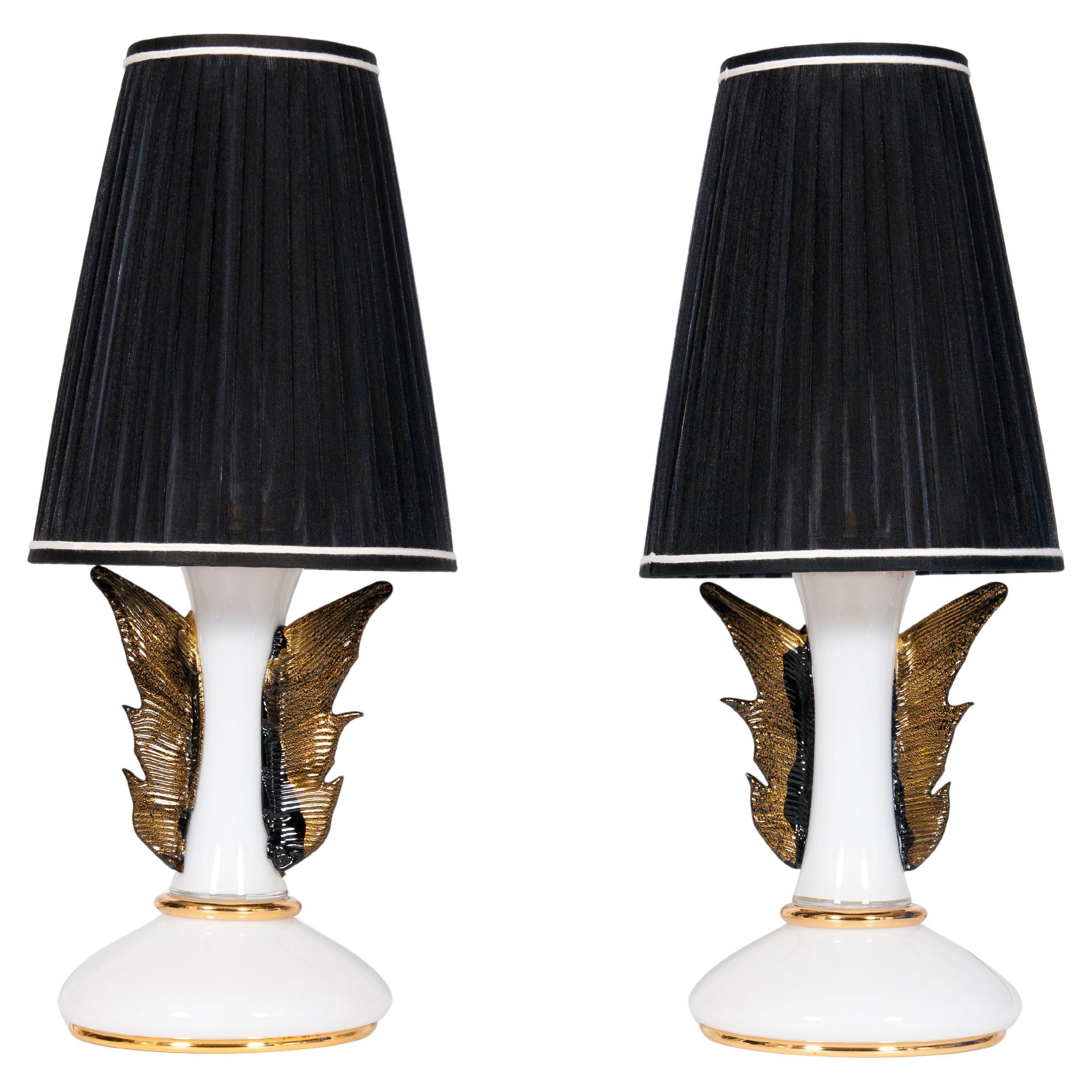 Pair of Mid-Century Italian Table Lamps by Giovanni Dalla Fina for Murano, 1970s