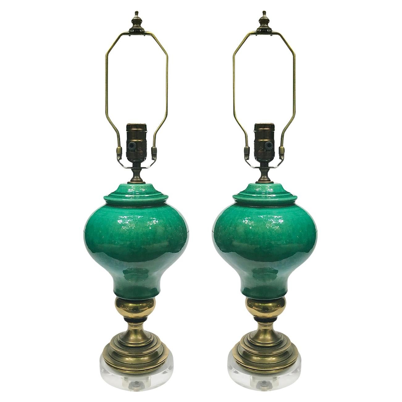 Pair of Mid Century Italian Table Lamps For Sale