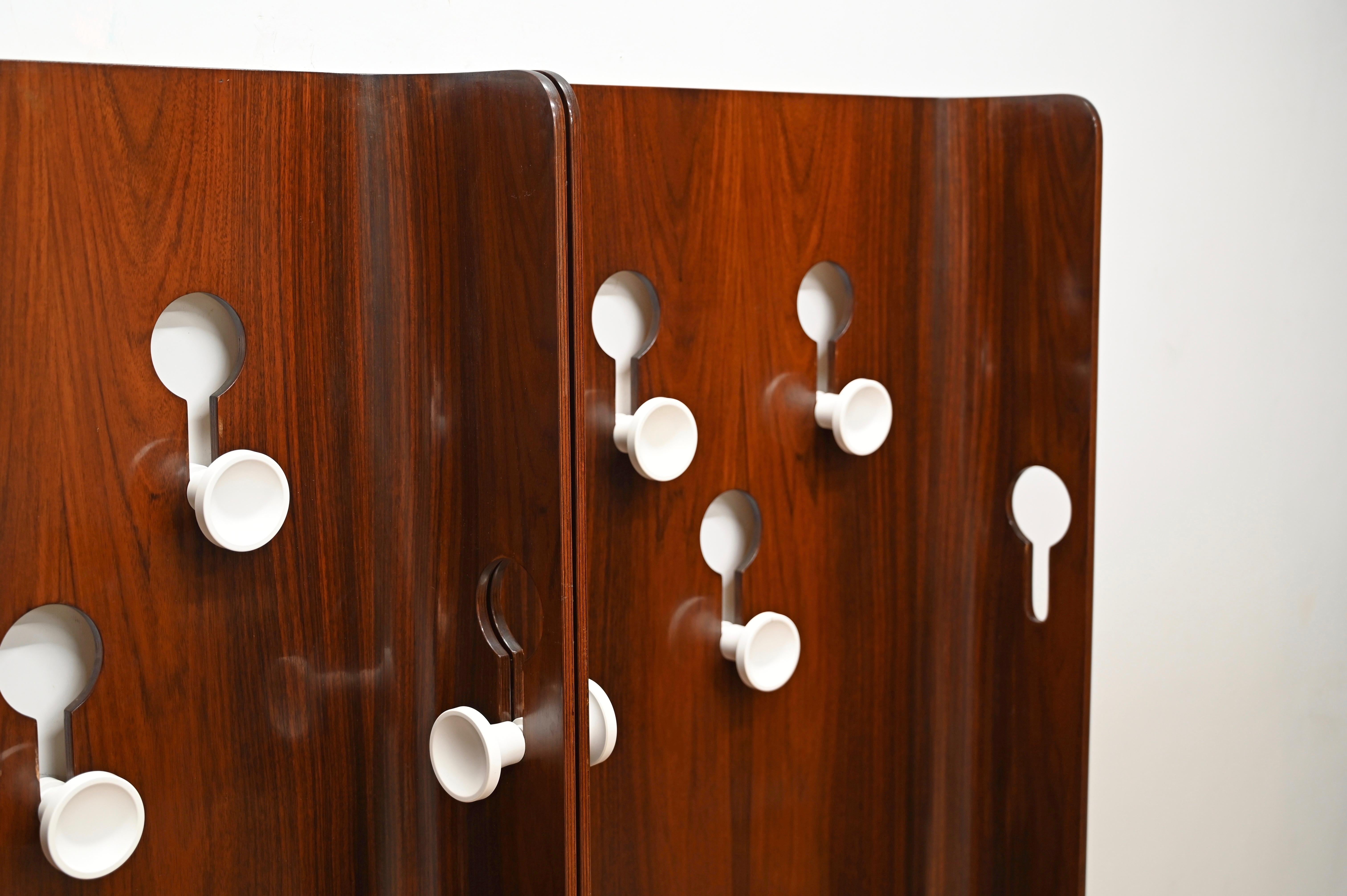 Pair of Mid-Century Italian Teak Coat Racks by Carlo de Carli for Fiarm, 1960s 7