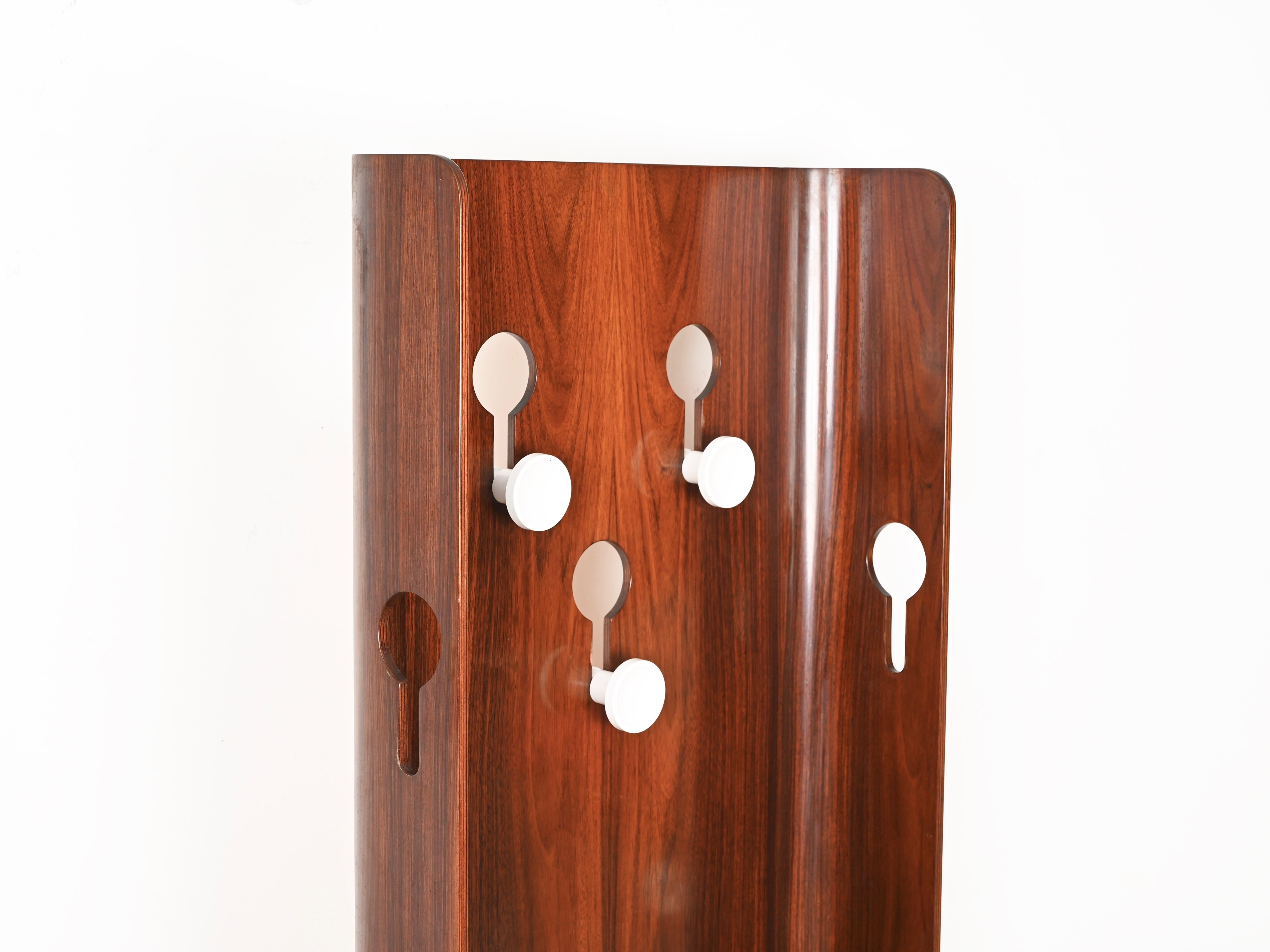 Pair of Mid-Century Italian Teak Coat Racks by Carlo de Carli for Fiarm, 1960s 10