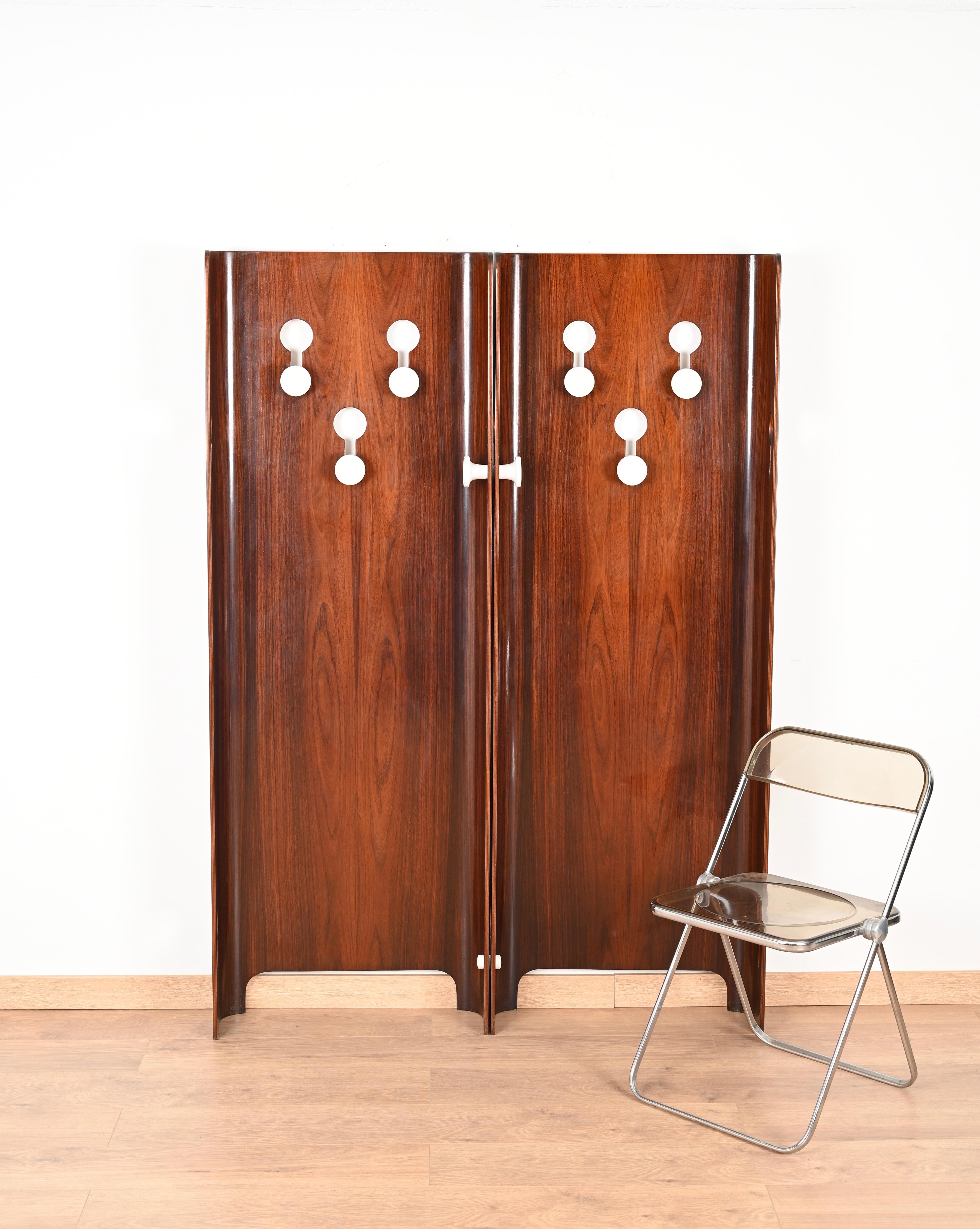 Pair of Mid-Century Italian Teak Coat Racks by Carlo de Carli for Fiarm, 1960s In Good Condition In Roma, IT