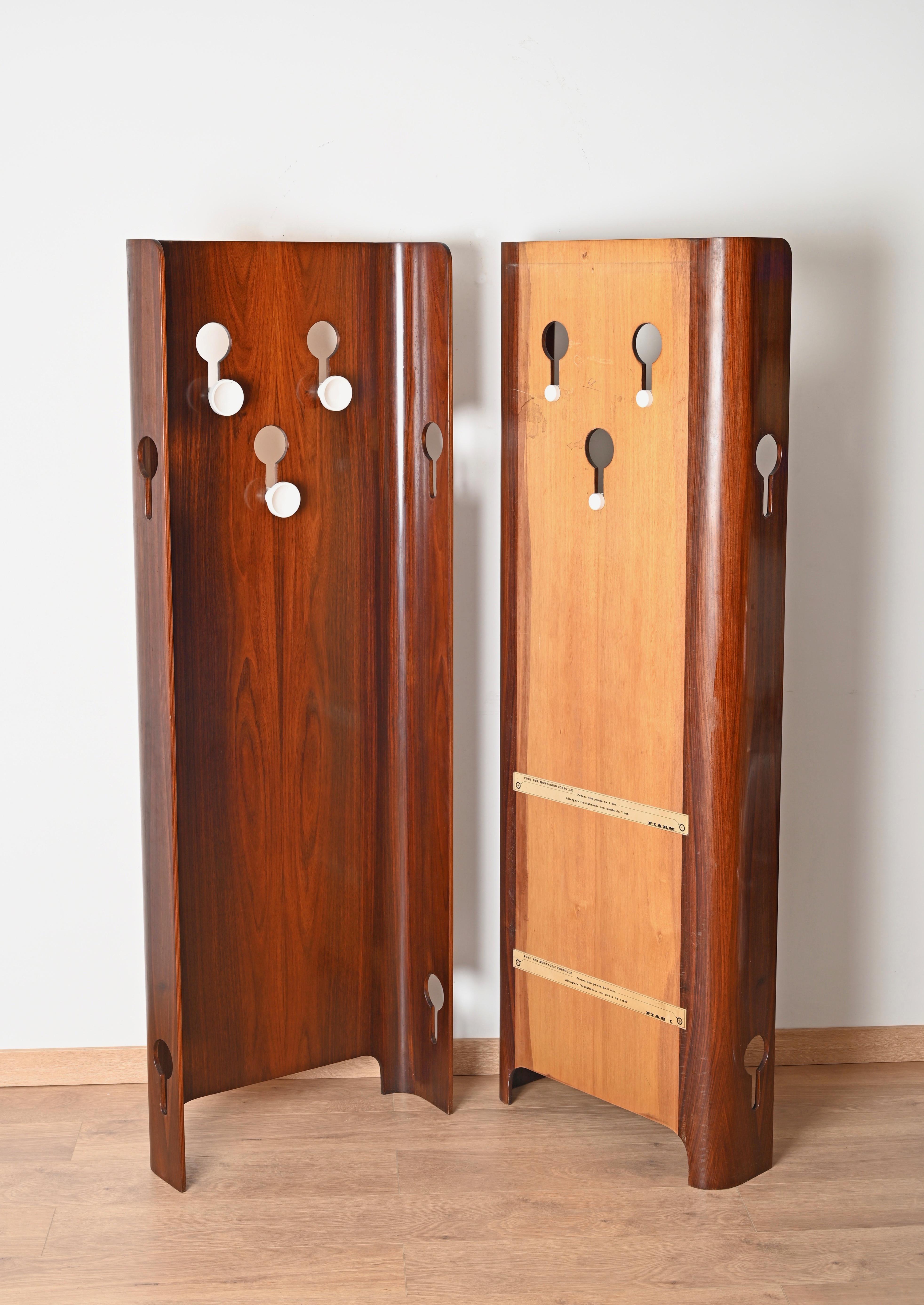 Pair of Mid-Century Italian Teak Coat Racks by Carlo de Carli for Fiarm, 1960s 3