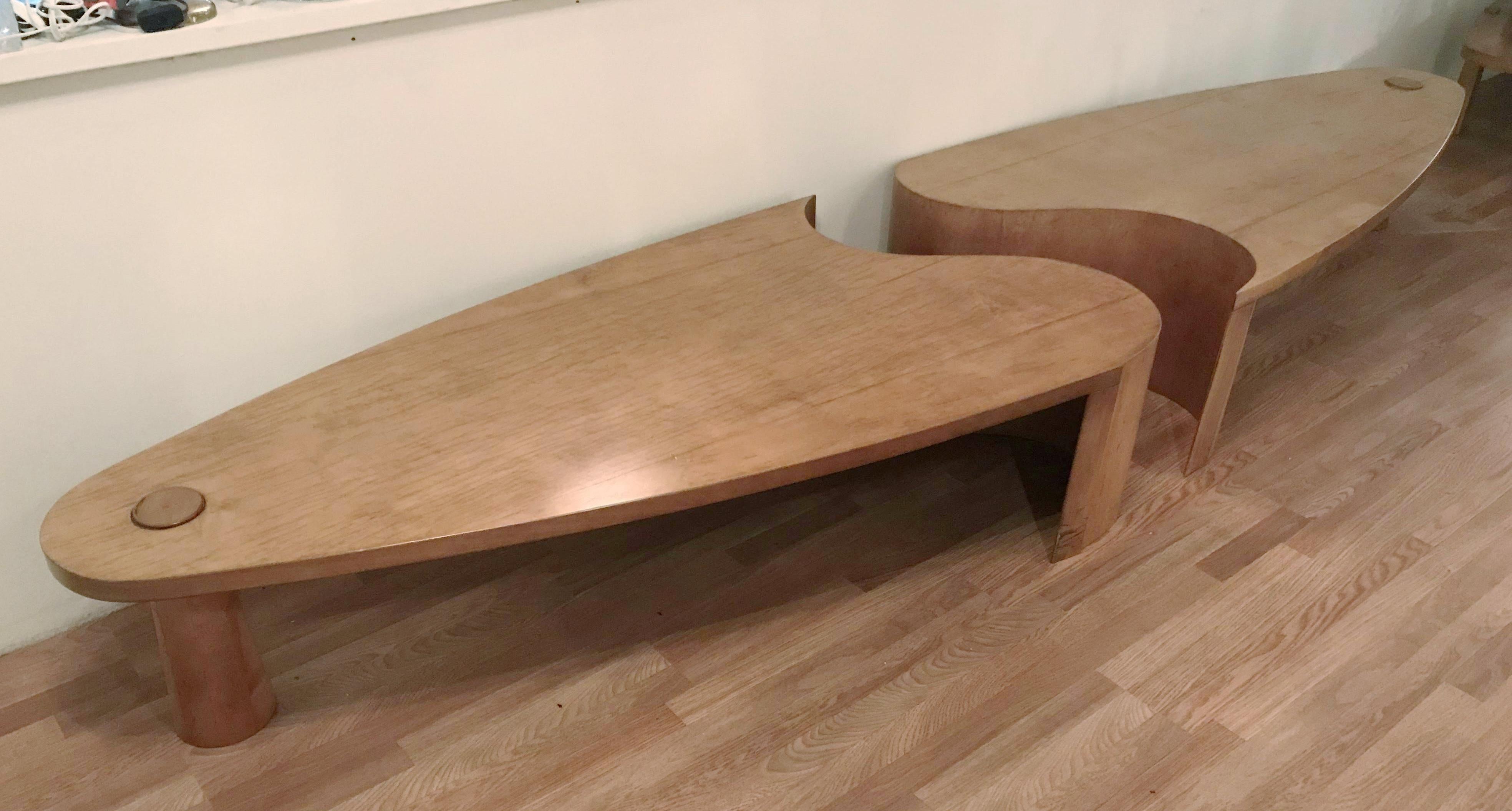 Pair of Midcentury Italian Wooden Tables FINAL CLEARANCE SALE In Good Condition In Los Angeles, CA