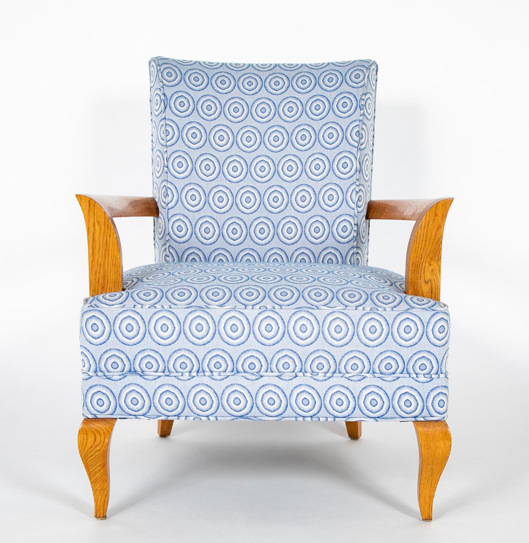 French Pair of Mid-Century Jean Pascaud Armchairs For Sale