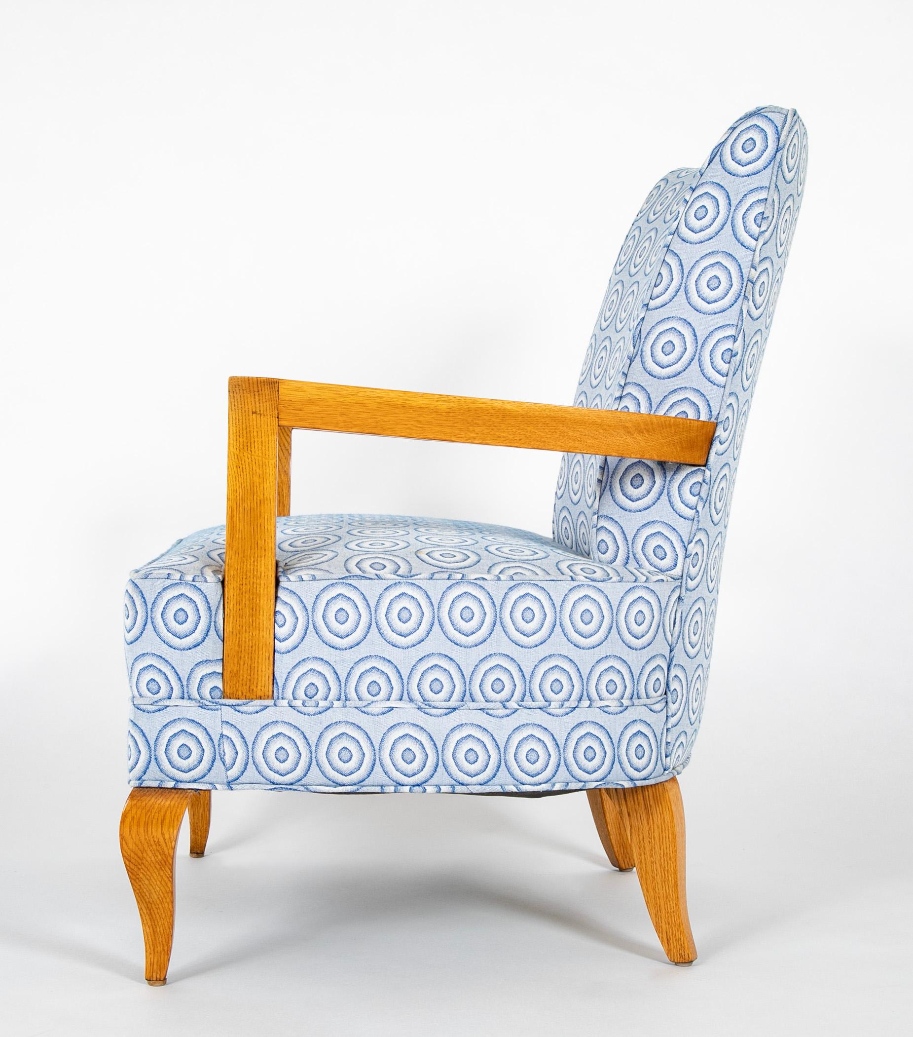 Paire de fauteuils Jean Pascaud du milieu du siècle dernier Bon état - En vente à Stamford, CT