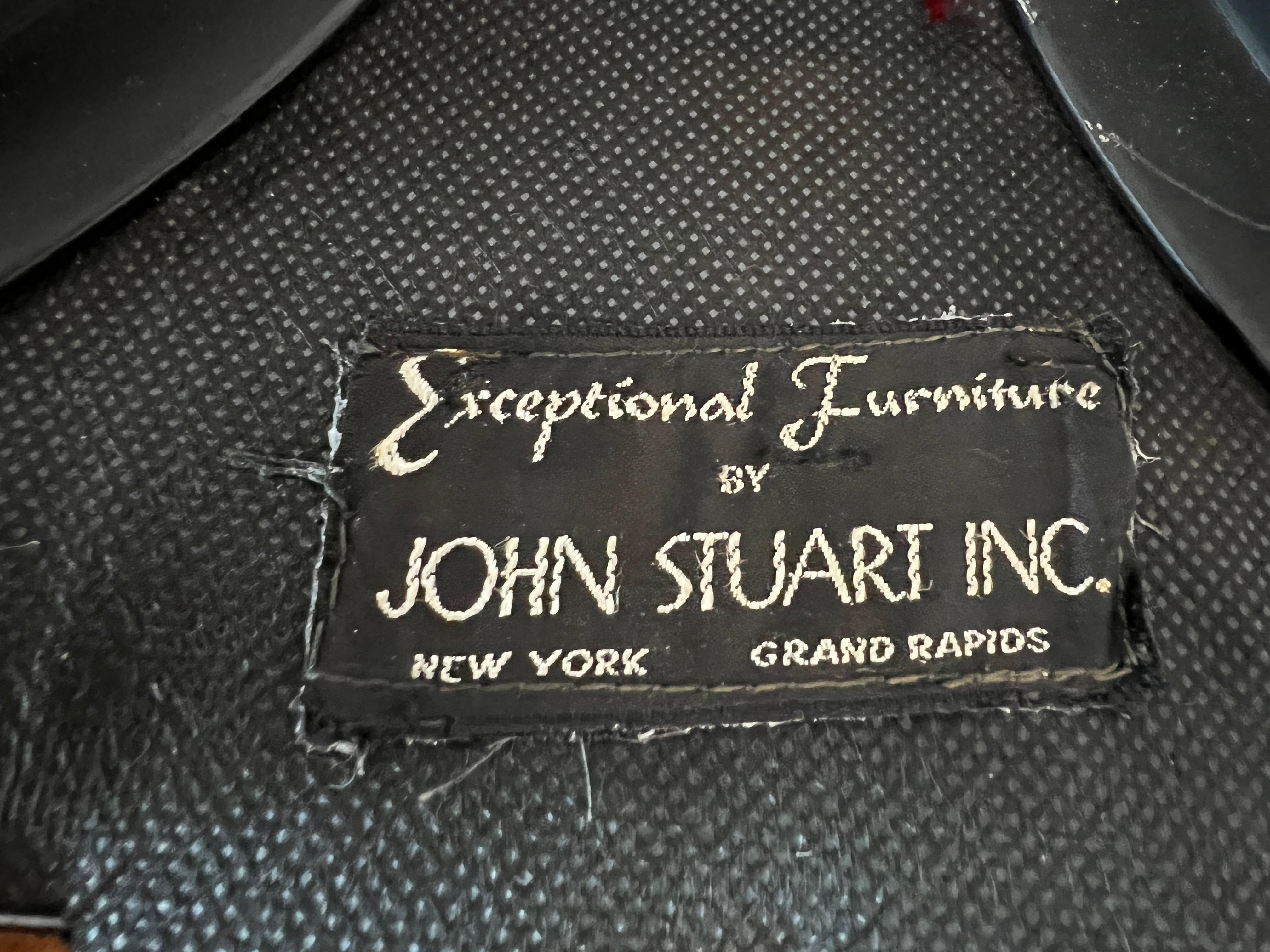 Pair of Mid-Century John Stuart Velvet Arm Chairs 4