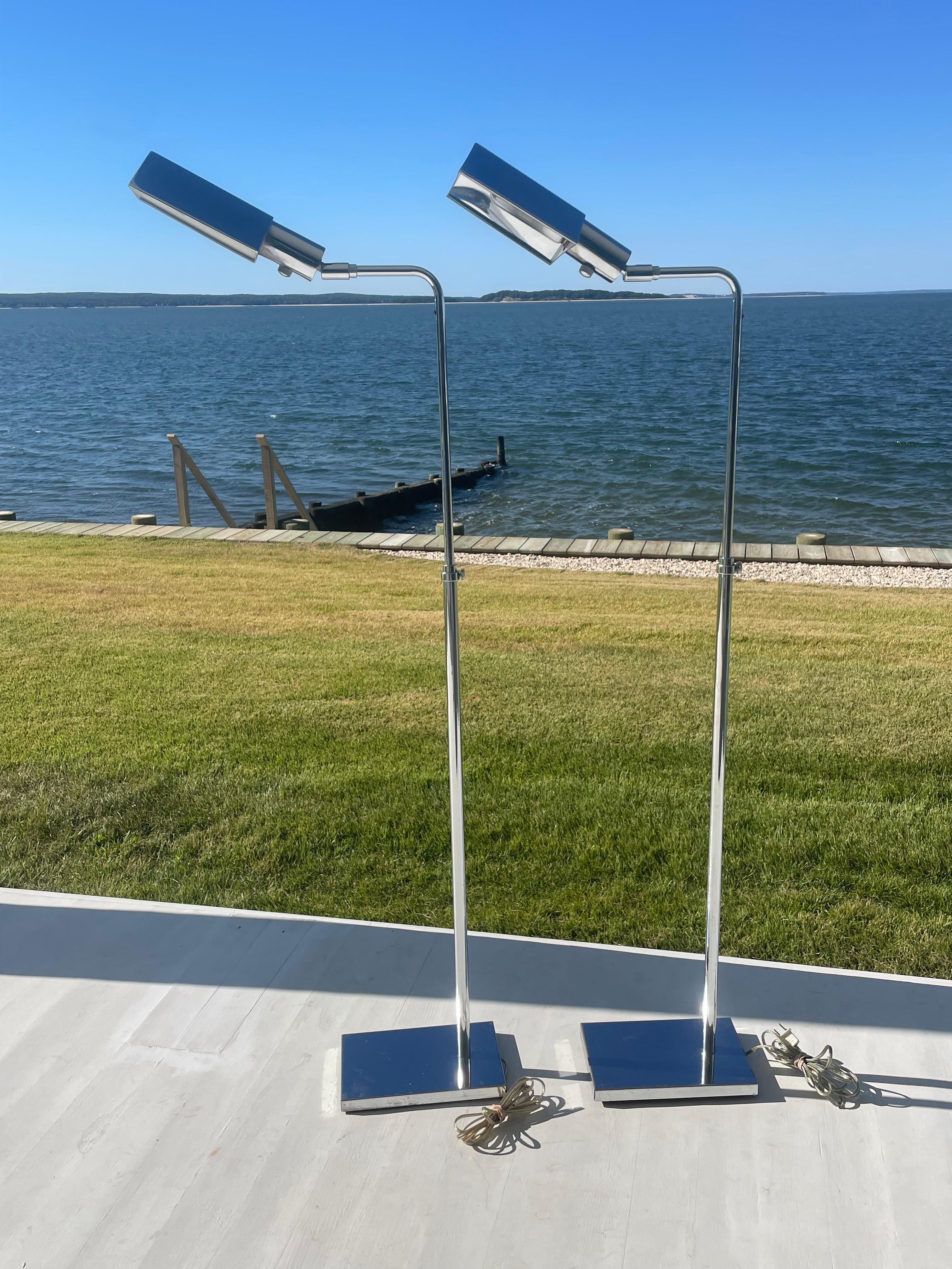 Mid-Century Modern Pair of Mid Century Koch and Lowy Floor Lamps