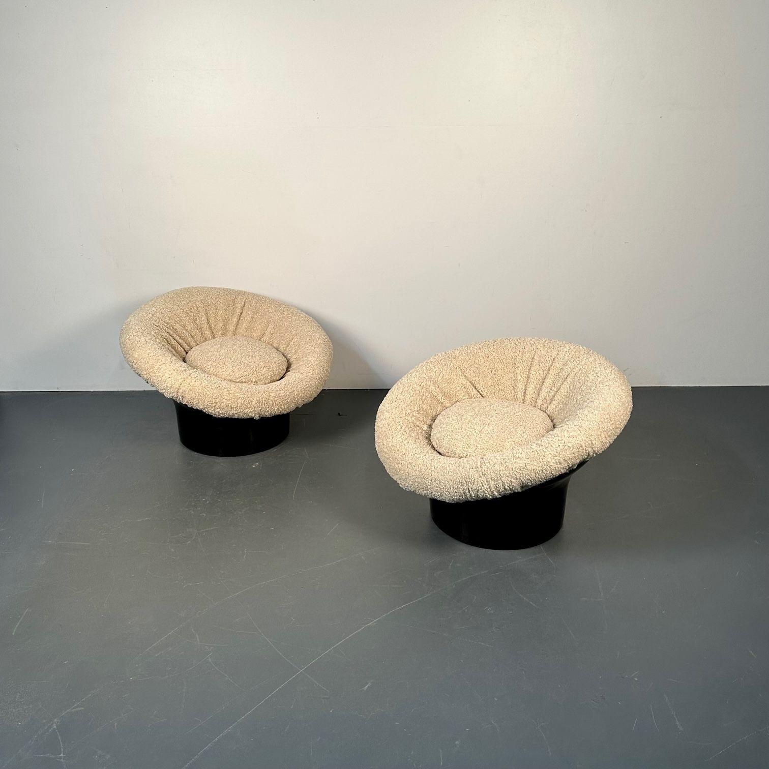 Dutch Pair of Midcentury Lacquer Lounge Chairs, Lennart Bender, Space Age Modern For Sale