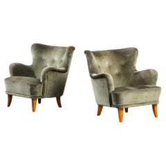 Pair of Mid-Century "Laila" Armchairs by Ilmari Lappalainen for Asko, Finland