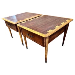 Pair of Mid Century Lane Altavista Acclaim Mid Century End Tables Nightstands