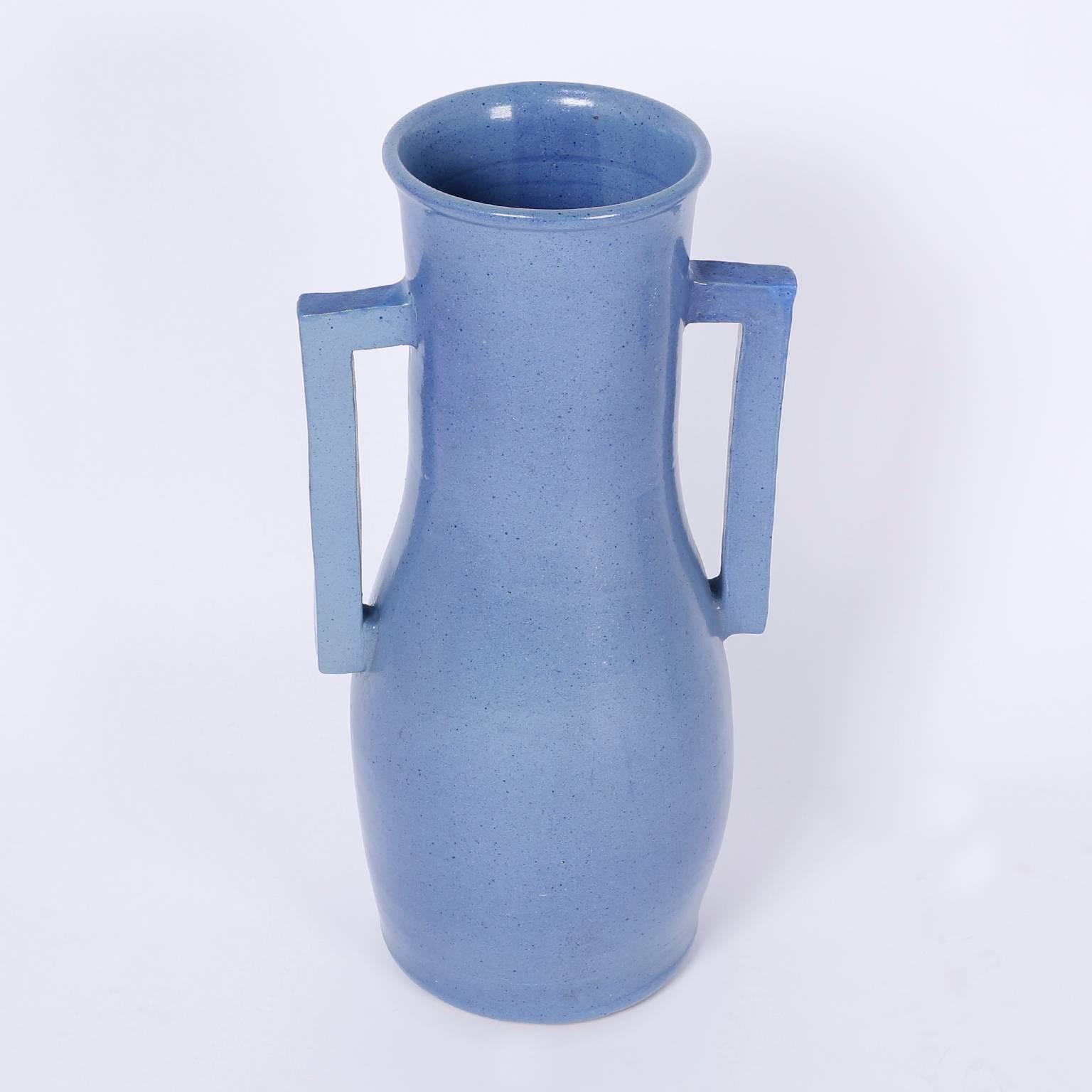 Chinese Pair of Midcentury Large Art Deco Style Vases